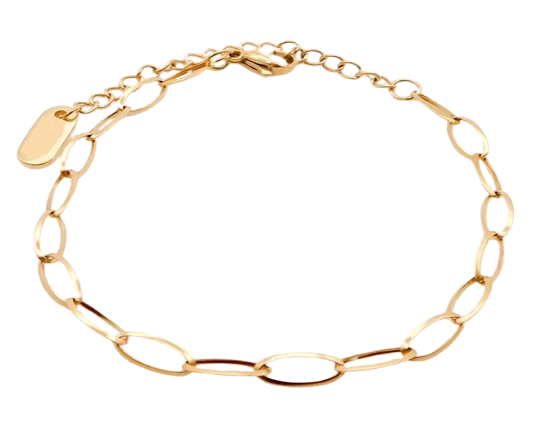 Triangle wire dendritic pearl chain – Gold