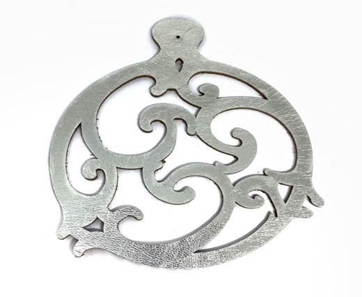 RoundTRIBAL-10cms-style1-SILVER
