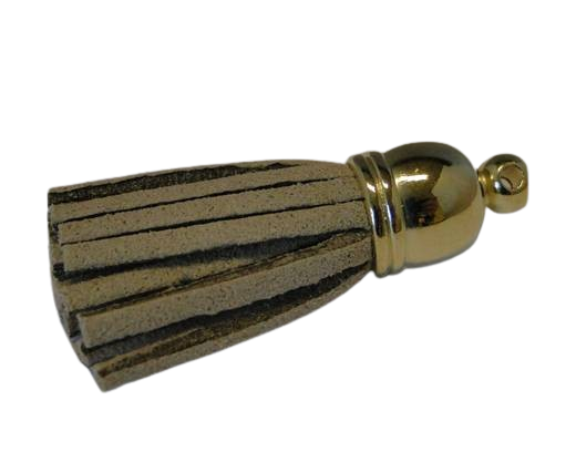 Tussels-Suede-Gold Caps-Beige-30mm