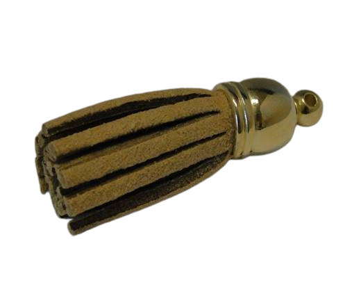 Tussels-Suede-Gold Caps-Camel-30mm