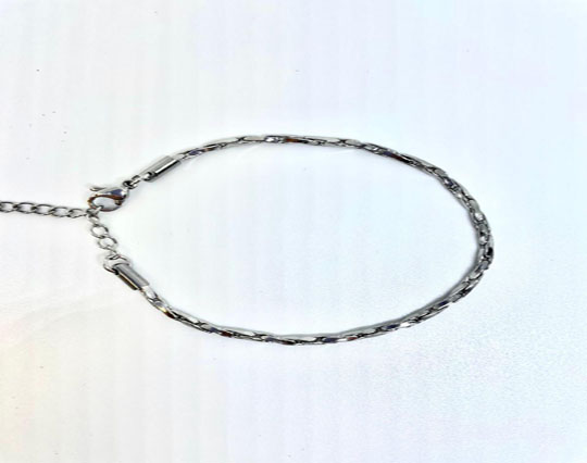 Twisted Square Boston Chain – Silver