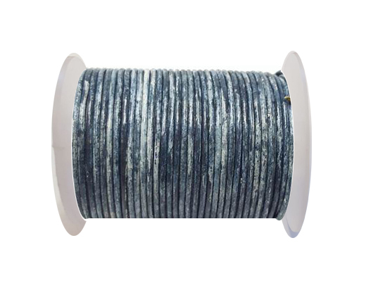 Round Leather Cord-1,5mm- Vintage Dark Blue(040)