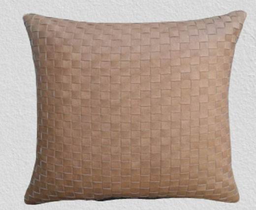 Rectangular Cushion - Vintage leather cushion - Braided  Style