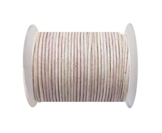 Round leather cord-2mm-vintage pink