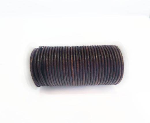 Round leather cord-2mm-Vintage Purple