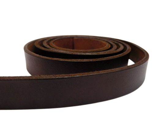 Vintage Style Flat Leather-14mm-Tan