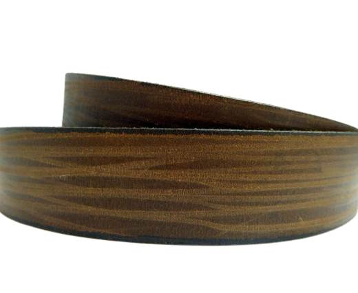 Vintage Style Flat Leather - 20mm-Screchi dark brown 