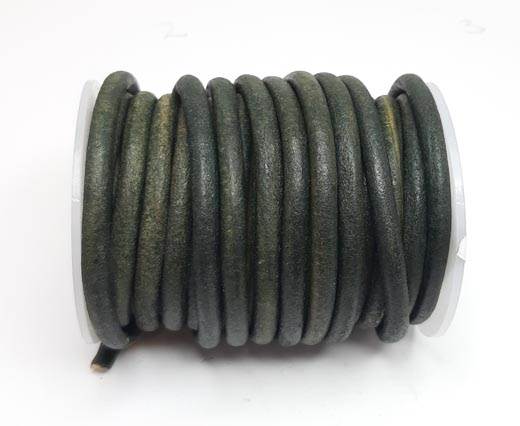 Round Leather Cords - 5mm - Vintage Turmaline