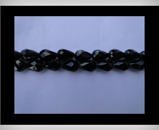 Water Glass Beads -8mm*11mm-Black Quartz