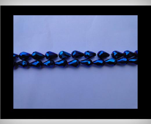 Water Glass Beads -8mm*11mm-Metallic Blue