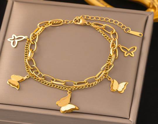 Gold plated stainless steel Bracelets - 14