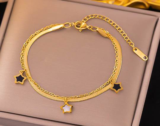 Gold plated stainless steel Bracelets - 36