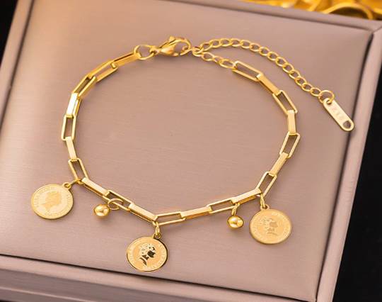 Gold plated stainless steel Bracelets - 38