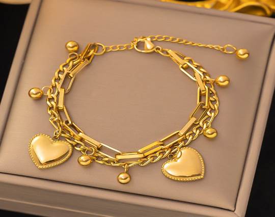 Gold plated stainless steel Bracelets - 43