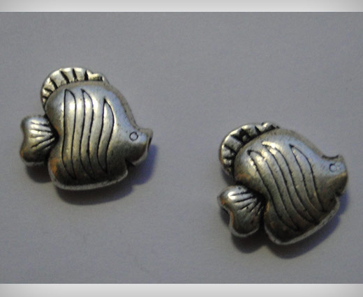 Zamac Silver Plated Beads CA-3098