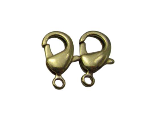 Zamak Lobster Claw Clasps-FI-7001 -Antique Gold - 28mm