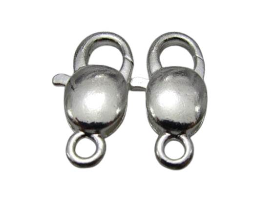 Zamak Lobster Claw Clasps-FI-7003-30mm-SILVER