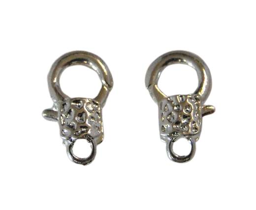 Zamak Lobster Claw Clasps-FI-7039-12mm-SILVER