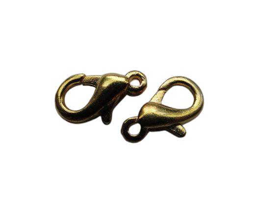 Zamak Lobster Claw Clasps-SE-1227 - Gold Plated 