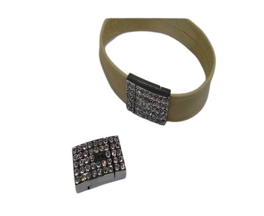 Zamak magnetic claps MGL-233-14.5*2.5mm Steel Silver