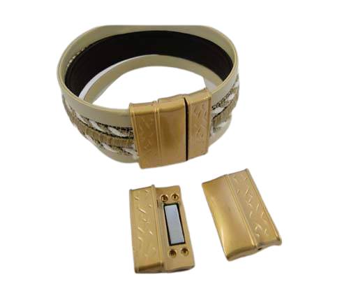 Zamak magnetic claps MGL-278-22*3mm-Matt Gold