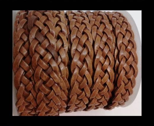Round10mm Flat Braided- SE PB 04 - 5 ply braided Leather Cords