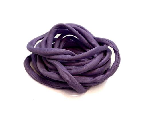 Real silk cords with inserts - 3mm - MAUVE