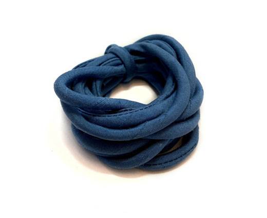 Real silk cords with inserts - 4 mm - Deep Blue
