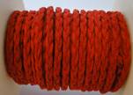 Braided Suede Cords -Red-5mm