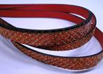 synthetic nappa leather Glitter Leather - Red -Glitter Style -10mm