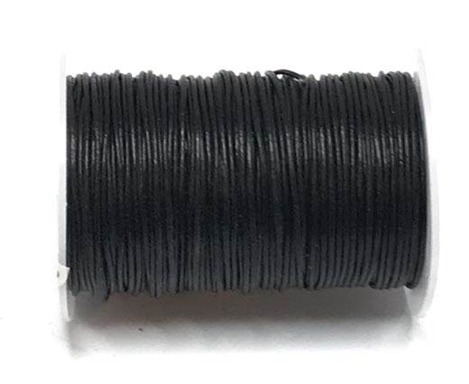 Round leather cord -0.5mm - Black