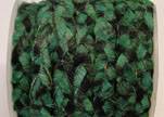 Braided Flat Hair-on Leather-Hunter Green Zebra Print