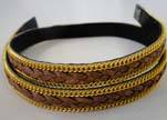 Braided Leather with golden chain-10mm-SE-PB-10
