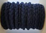 Braided Suede Cords -Blue-5mm