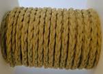 Braided Suede Cords -Dark Yellow-5mm