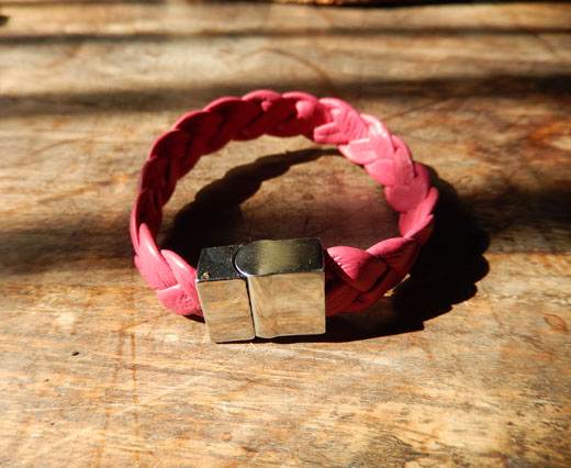 Leather Bracelets Supplies Bracelet01 - Pink