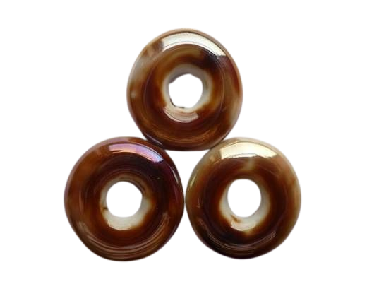 CB-Ceramic Flower-Small Donuts-Brown AB
