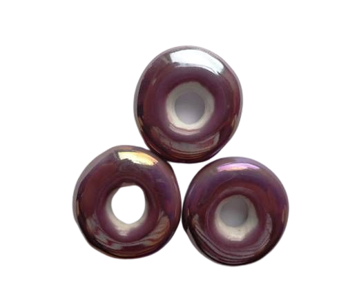 CB-Ceramic Flower-Small Donuts-Purple AB