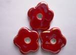 CB-Ceramic Flower-Small Flower-Red AB