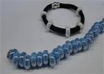 Ceramic beads with hole 6mm style 1- Turquoise AB