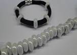 Ceramic beads with hole 6mm style 1-White AB
