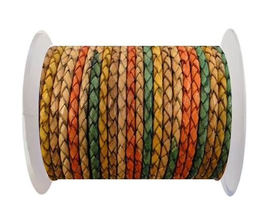 Round Braided Leather Cord SE/DM/06-Sun - 3mm