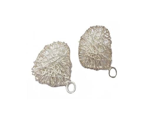 Silver plated Brush Beads - 8806