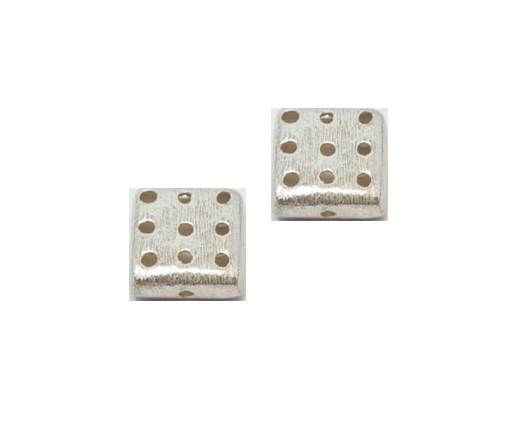 Silver plated Brush Beads - 8945
