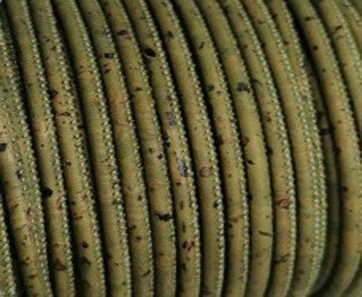 Real Cork Round - 5mm - Army Green