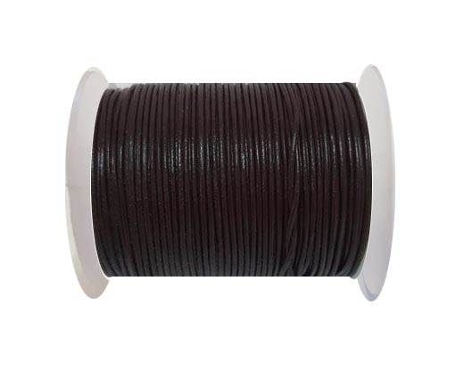 Round Leather Cord -1mm - Bordeaux