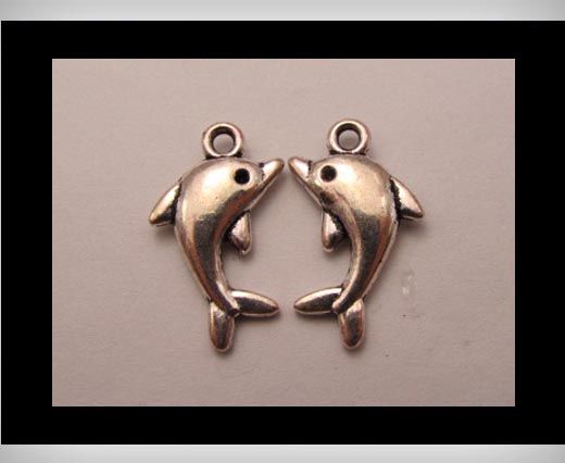 Zamak Silver Plated Bead CA-3114