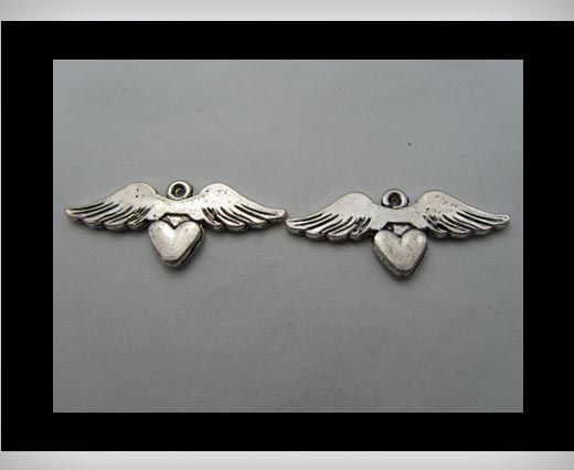 Zamak Silver Plated Bead CA-3241
