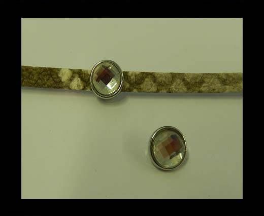 Zamak part for leather CA-4830-6*2mm-Crystal