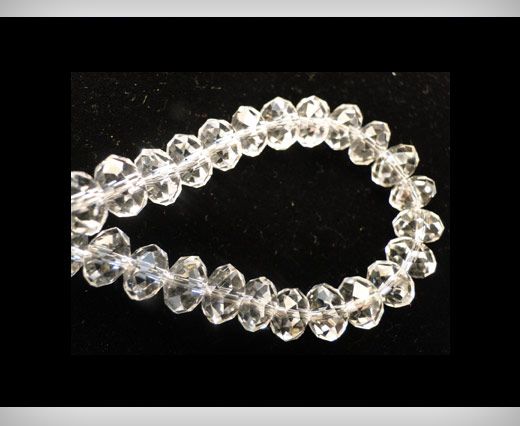 Faceted Glass Beads-12mm-Crystal